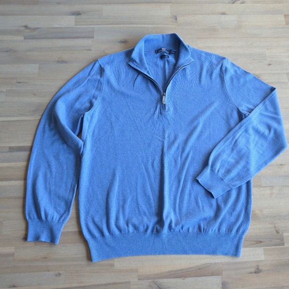 Vineyard Vines Other - Vineyard Vines Cashmere Blend Made In Italy Quarter Zip Sweater Men's Size Med